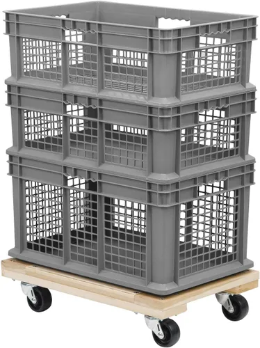 Miniatura 6 de Akro-Mils 37608 - Contenedor de pared recto de plástico con lados de malla y base de malla, (24 x 16 x 8 pulgadas), gris, (paquete de 4)