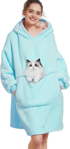 Miniatura 2 de Aemilas Wearable Blanket Hoodie - Warm Sherpa Blanket Sweatshirt as Gifts for Adult Women Mom Men, One Size Fits All