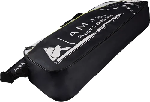 Miniatura 4 de Bolsa de raqueta de bádminton de tenis con capacidad para 3 – 4 unidades, con compartimento para zapatos y bolsillo lateral para hombres y mujeres