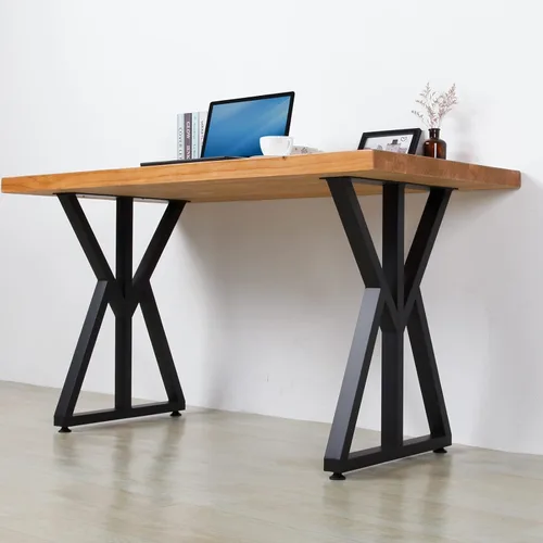 Miniatura 11 de Patas de metal para mesa, paquete de 2 patas resistentes para muebles de 28 pulgadas de alto, 20 pulgadas de ancho, estilo rústico y cuadrado, patas