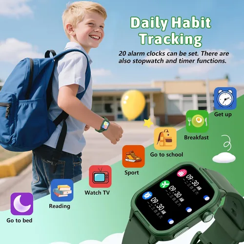 Miniatura 5 de Reloj inteligente para niños para niño y niña, relojes para niños con 19 modos deportivos, frecuencia cardíaca, monitor de sueño, podómetro, reloj