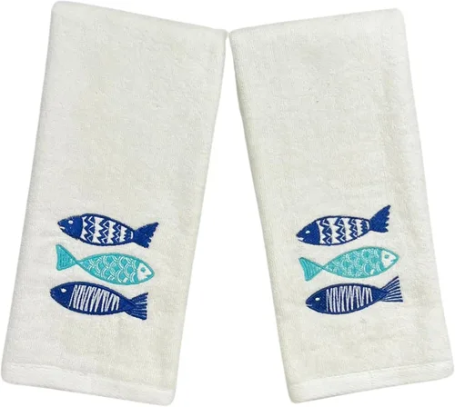 Miniatura 10 de Serafina Home Toallas de mano náuticas para huéspedes: Coastal Love Anchors The Soul, 2 piezas suaves y absorbentes