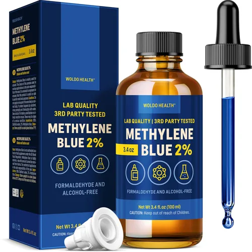 Miniatura 10 de WoldoHealth Gotas de Azul de Metileno 1% 3.4 Fl Oz - Alta pureza, ingredientes de grado farmacéutico USP, probados por terceros, sin formaldehído