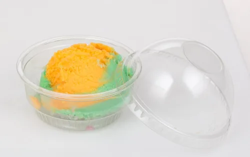 Miniatura 4 de Golden Apple, 101ml-30 juegos de vasos de plástico transparente para helado, cuenco para aperitivos con tapas de cúpula sin agujero