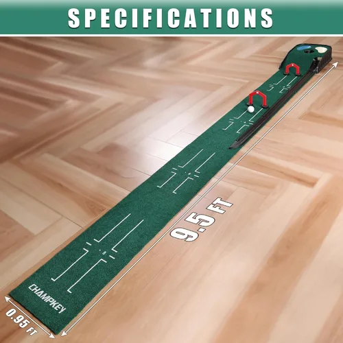 Miniatura 8 de CHAMPKEY Golf Putting Green Indoor - Advanced Guides Golf Putting Mat - Enhance Putting Accuracy and Challenge