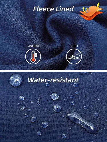 Miniatura 4 de MELOO Pantalones con forro polar para mujer pantalones deportivos resistentes al agua cintura alta pantalones térmicos para invierno senderismo