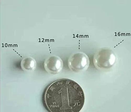 Miniatura 3 de 10 piezas de aretes chapados en plata en cuentas de perlas blancas, evita que los aretes se dañen, por Beading Station (perla de 0.315 pulgadas)