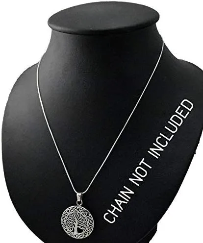 Miniatura 4 de withlovesilver sólida plata esterlina 925celta Ronda Cut Out Árbol de la vida colgante