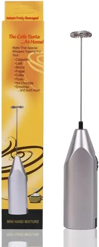Miniatura 2 de Mini espumador eléctrico de leche, mezclador de batería de mano, batidora de mano, espumador de leche, mezclador de café (morado)