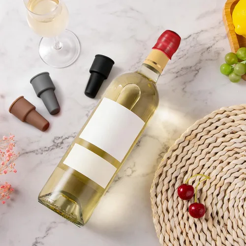 Miniatura 6 de Paquete de 9 tapones de vino de silicona para mantener el vino espumoso fresco, tapones de cerveza y champán (colores aleatorios)