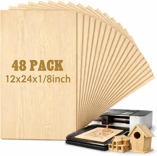 Miniatura 8 de Juexica 12 piezas de hojas de tilo de 3 mm 1/8" x 12" x 18" tablero de madera contrachapada hojas delgadas para manualidades en madera proyectos