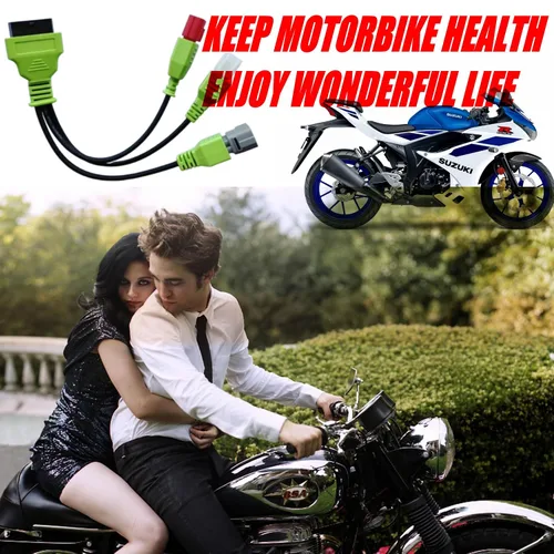Miniatura 5 de Adaptador de diagnóstico de la motocicleta OBD, 4pin+6pin+6pin 3 en 1 Motorrad motocicleta OBD2 cable