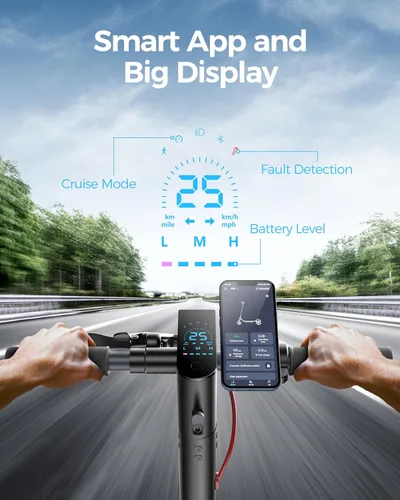 Miniatura 3 de MEGAWHEELS Electric Scooter,Electric Scooter Adults Teens,10in Pneumatic Tires,350/500/600W Motor,19/31 Miles Range,15.5mph E Scooter with Smart APP