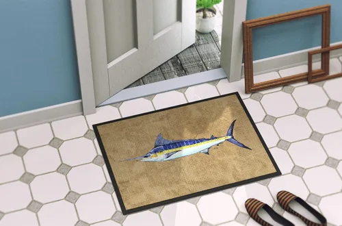 Miniatura 4 de Caroline's Treasures 8818JMAT - Tapete azul Marlin de 24 x 36 pulgadas, tapete para puerta delantera, para interiores y exteriores, para entrada