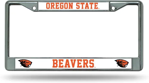 Miniatura 20 de Rico Industries NCAA Premium 12" x 6" Chrome Frame with Plastic Inserts - Car/Truck/SUV Automobile Accessory