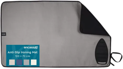 Miniatura 32 de Encasa XO - Almohadilla de planchado (grande 122 cm x 71 cm) con acolchado de 3 mm y soporte de plancha de silicona para prensado al vapor sobre