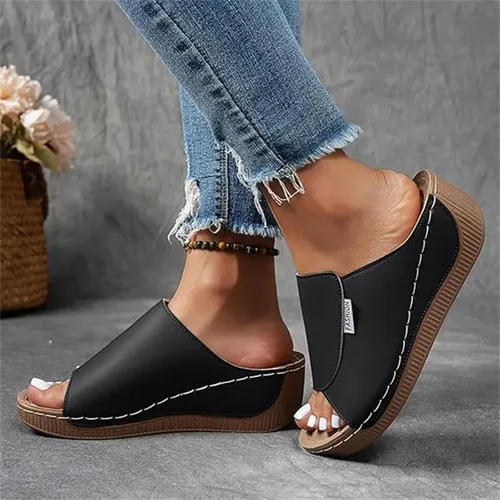 Miniatura 3 de Sandalias ortopédicas para mujer, con plataforma elegante, cómodas, ortopédicas, informales, para verano, con soporte de arco