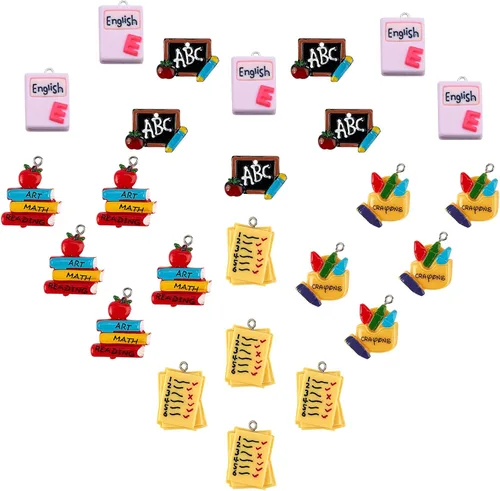Miniatura 9 de SUNNYCLUE Colgantes de resina escolar, Resina, Resina