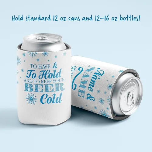 Miniatura 3 de VictoryStore Enfriadores de latas y bebidas: Boda de invierno personalizada para tener y sostener enfriadores de latas de boda (150)