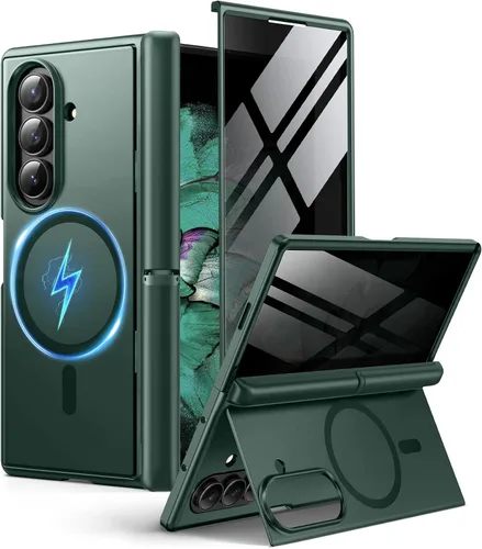 Miniatura 11 de BERFY Funda para Samsung Galaxy Z Fold 7 con Protector de Pantalla de Privacidad, [Compatible con MagSafe][Anti Espía] Soporte Plegable Oculto