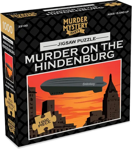 Miniatura 2 de Murder Mystery Party, Rompecabezas de misterio clásico, asesinato en el Hindenburg, rompecabezas de 1,000 piezas