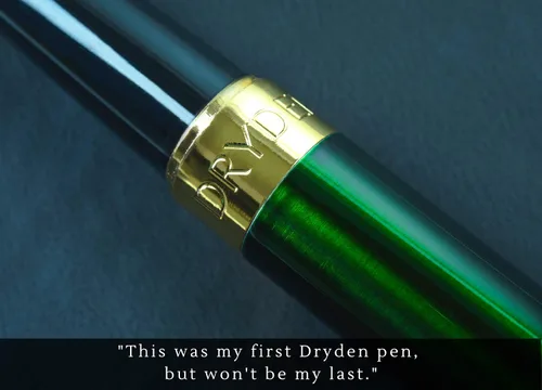 Miniatura 4 de Dryden Designs Pluma estilográfica de punta fina, incluye 24 cartuchos de tinta, 12 negros y 12 azules, verde esmeralda, escritura suave y elegante
