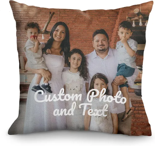 Miniatura 9 de FrameStory Almohada personalizada con fotos y texto, totalmente personalizable con tus imágenes y mensajes, almohada de decoración del hogar