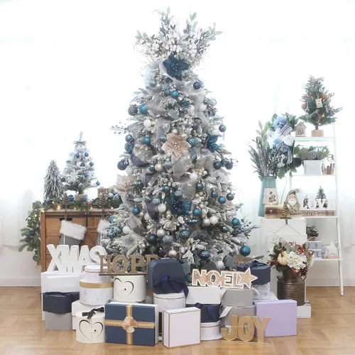 Miniatura 16 de Sea Team Paquete de 41 adornos de bolas de Navidad con cuerdas, bolas de tamaño mediano de 2.36 pulgadas, bombillas de Navidad de plástico Menta