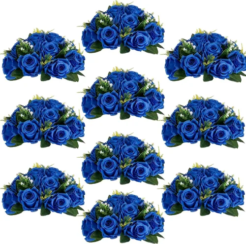 Miniatura 56 de Centros de mesa de flores para mesas de boda: decoraciones de mesa de Halloween, bolas de flores negras, centros de mesa para compromiso, ceremonia