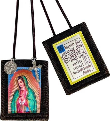 Miniatura 14 de TALPGOD Sagrado Corazón de Jesús, Escapulario de Cuero de Nuestra Señora del Monte Carmelo, Escapularios Católicos Católicos, Religiosos Católicos