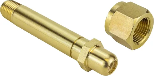 Miniatura 11 de SÜA - Reemplazo de tuerca y pezón para reguladores de acetileno y cloruros de etilo CGA-300 - Longitud del pezón: 3-1/2'' - Rosca lateral