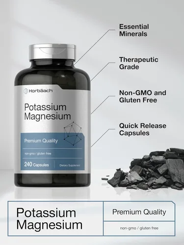 Miniatura 4 de Horbäach Suplemento de potasio y magnesio 240 cápsulas Calidad premium Sin OMG y sin gluten