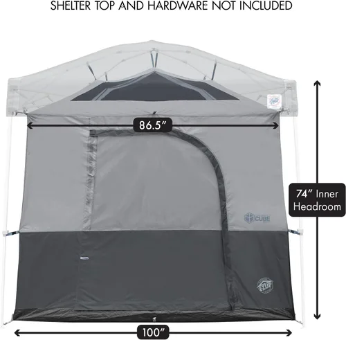 Miniatura 12 de E-Z UP Camping Cube Sport, convierte el toldo de patas en ángulo de 10 pies en tienda de campaña
