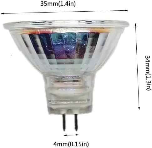Miniatura 2 de Small Halogen Spotlight Mr11 Halogen Lamps Mr11 Spotlight Bulb Gu4 6V Halogen 10W Mr11 Halogen Reflector Pack of 1,5W