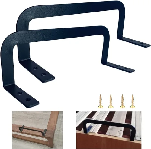 Miniatura 7 de Benbuoo Tapón de barra de retención de colchón, 2 unidades, soporte de metal cromado antideslizante en su lugar para colchones de más de 10 pulgadas
