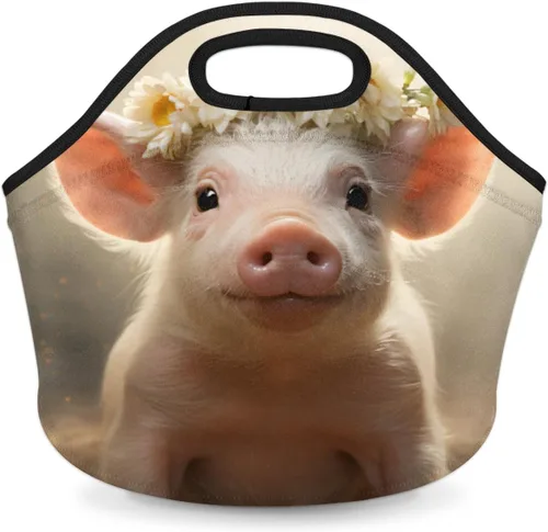 Miniatura 9 de Bolsas de almuerzo de neopreno con estampado de camuflaje para mujeres, bolsas de almuerzo, lavables, aisladas, para el trabajo, picnic, Camouflaje