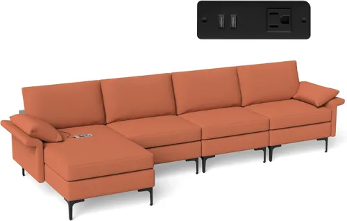 Miniatura 21 de Giantex Juego de 2 sofás individuales, silla decorativa, con cómodo cojín de 5 pulgadas, reposabrazos con cremallera, patas de acero, sillón de sala