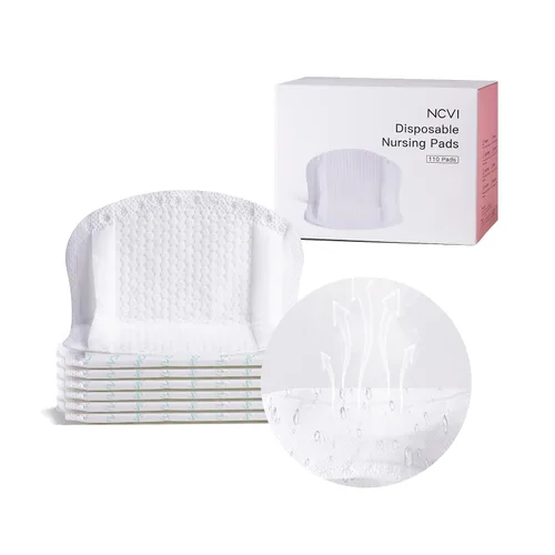 Miniatura 10 de NCVI Almohadillas de lactancia desechables superabsorbentes, 180 unidades, almohadillas para el pecho que se mantienen secas para fugas de leche