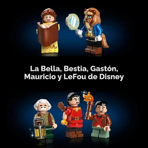 Miniatura 5 de LEGO Juego de construcción del castillo de la princesa de Disney, La Bella y la Bestia, decoración de habitación para mujeres y hombres, a partir