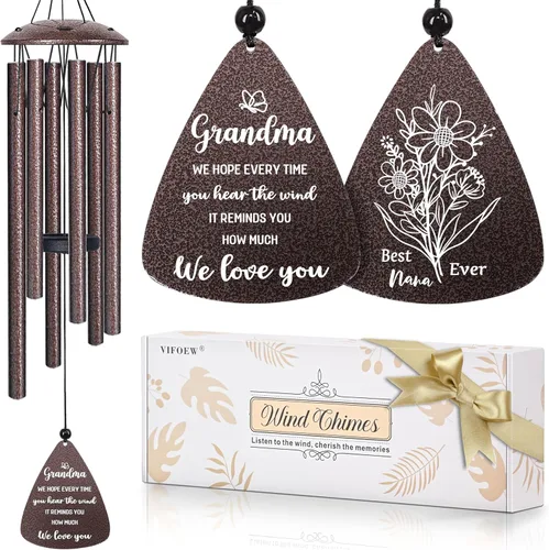 Regalos para abuela, campanillas de viento de bronce de 32 pulgadas, regalos para abuela, el mejor regalo de cumpleaños o Navidad para abuela,