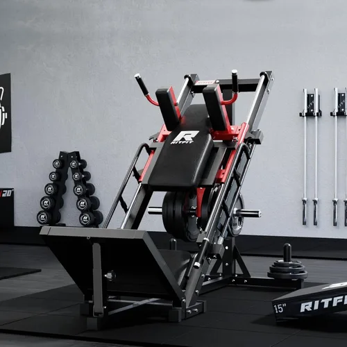 Miniatura 8 de RitFit Leg Press Hack Squat Machine, Professional Adjustable Leg Press Machine for Home Gym with Linear Bearing, Full Lower Body Workout with