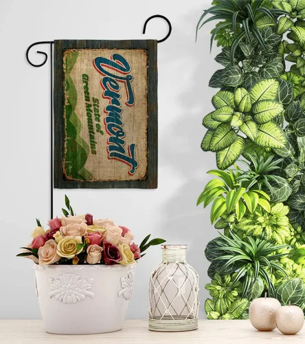 Miniatura 9 de Americana Home & Garden Vermont Vintage Burlap Garden House Flag Set Regional States American Territories Republic Country Particular Area