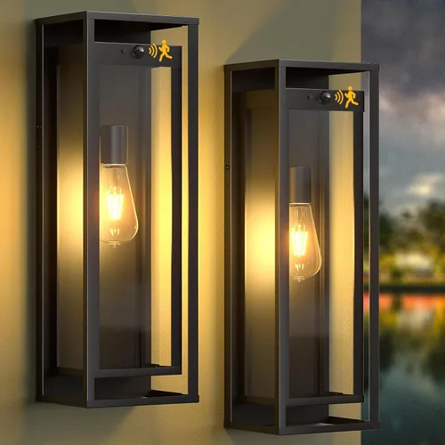 Miniatura 10 de Iluminación Exterior con Sensor de Movimiento Grande - 20 pulgadas del Anochecer al Amanecer, Aplique Moderno Impermeable Montado en Pared E26