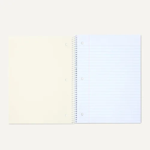 Miniatura 4 de Amazon Basics Cuadernos de espiral de rayas anchas con páginas perforadas, 70 hojas, 8 x 10.5 pulgadas, azul claro, paquete de 2