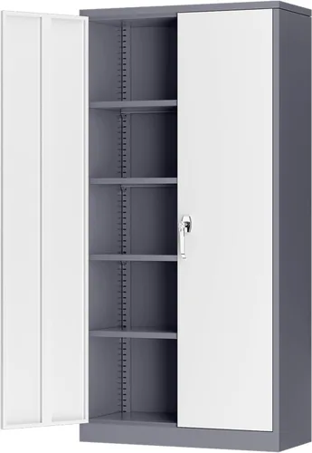Miniatura 14 de INTERGREAT 67" Tall Bathroom Cabinet, Storage Cabinet with 2 Doors & 1 Drawer, Bathroom Storage Cabinets with Adjustable Shelves, for Living Room