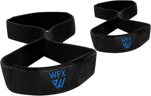 Correas de levantamiento de pesas acolchadas figura 8 muñequeras para hombres y mujeres, fitness, culturismo, entrenamiento pesado, levantamiento de