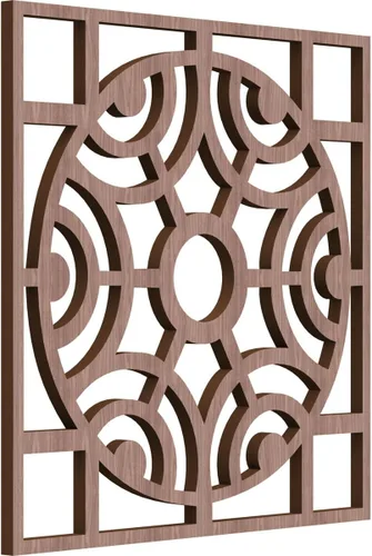 Miniatura 30 de Walton Paneles de pared decorativos de madera con calado, pequeños, 11 3/8 pulgadas de ancho x 11 3/8 pulgadas de alto x 1/4 pulgadas de alto, nogal