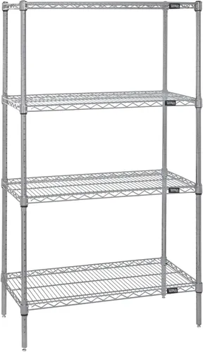 Miniatura 45 de Kit de inicio de 4 estantes de alambre negro 74 pulgadas