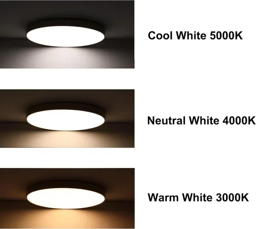 Miniatura 7 de Lámpara de techo LED redonda dorada grande de 24 pulgadas, moderna 3000 K/4000 K/5000 K, temperatura ajustable de 40 W, accesorio de iluminación