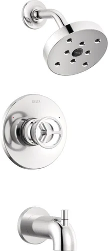 Miniatura 11 de Delta Faucet Trinsic Serie 14 Juego de grifo de ducha dorado con cabezal de ducha H2Okinetic, kit de accesorios de ducha dorados, juego de grifo
